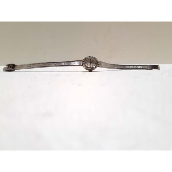 Vintage Gruen Precision Ladies Wristwatch Diamond Accents Silver Tone main image 5